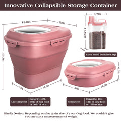 TIOVERY pet-food-container with rolling wheels for easy relocation