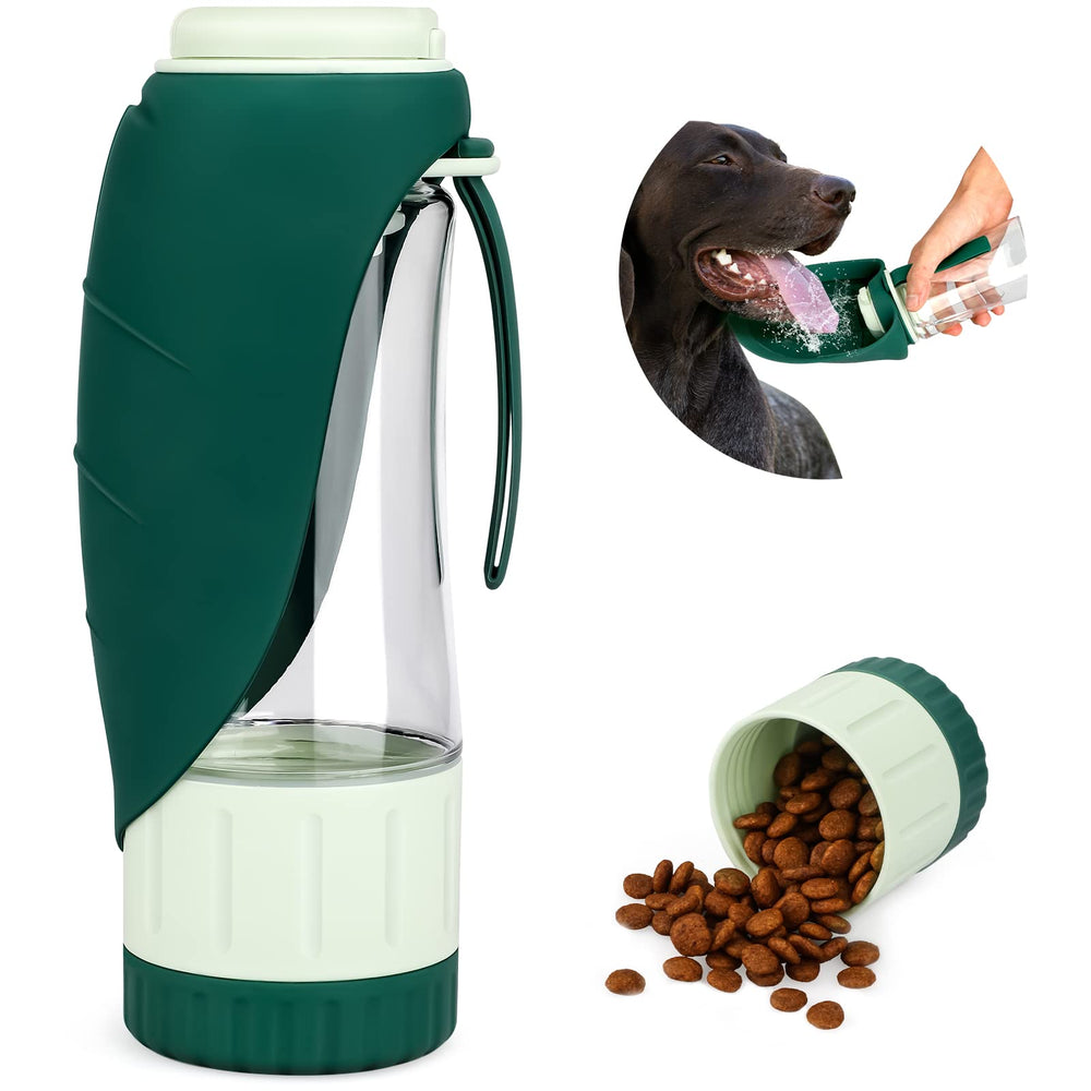 tivery upgraded dog water bottle inside view demonstrates easy one-hand hydration