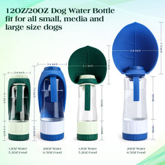 tivery upgraded dog water bottle leak-proof cap prevents mess during travel
