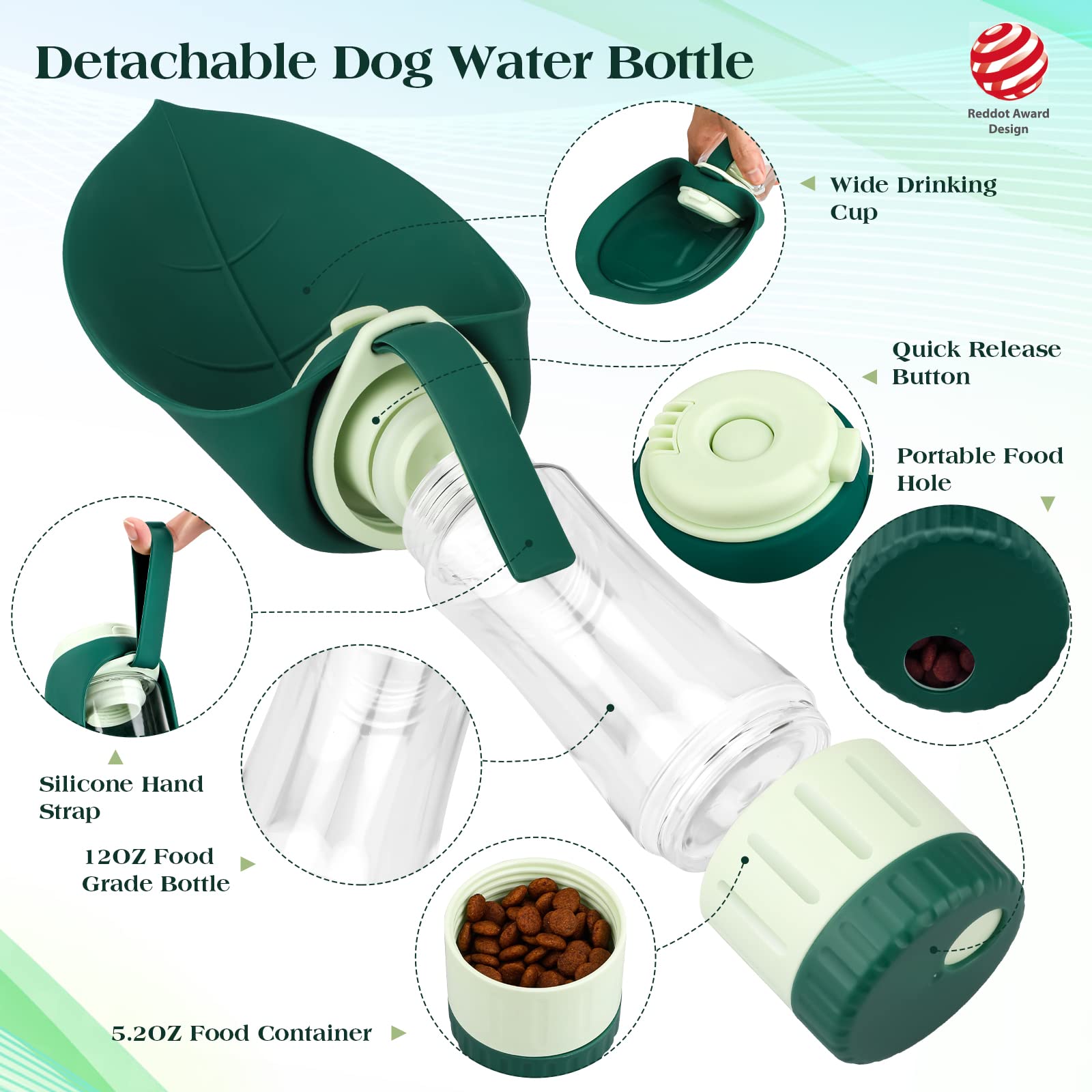 tivery upgraded dog water bottle outside view highlights portable hydration on walks
