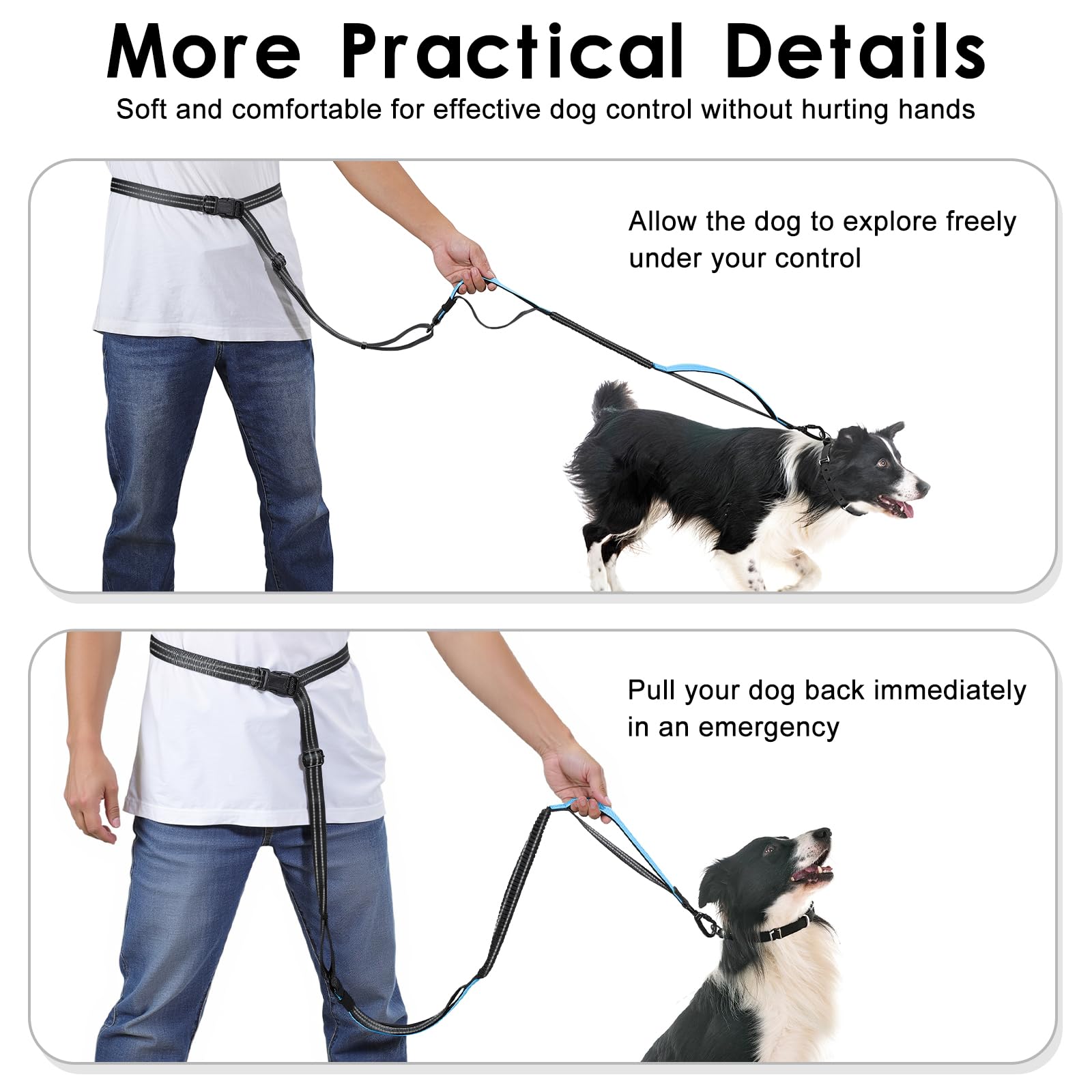 Tivray anti-tangling 360 buckle minimizes twists for smoother walks.