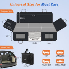 Tivray Back Seat Extender waterproof-fabric close-up shows durable surface