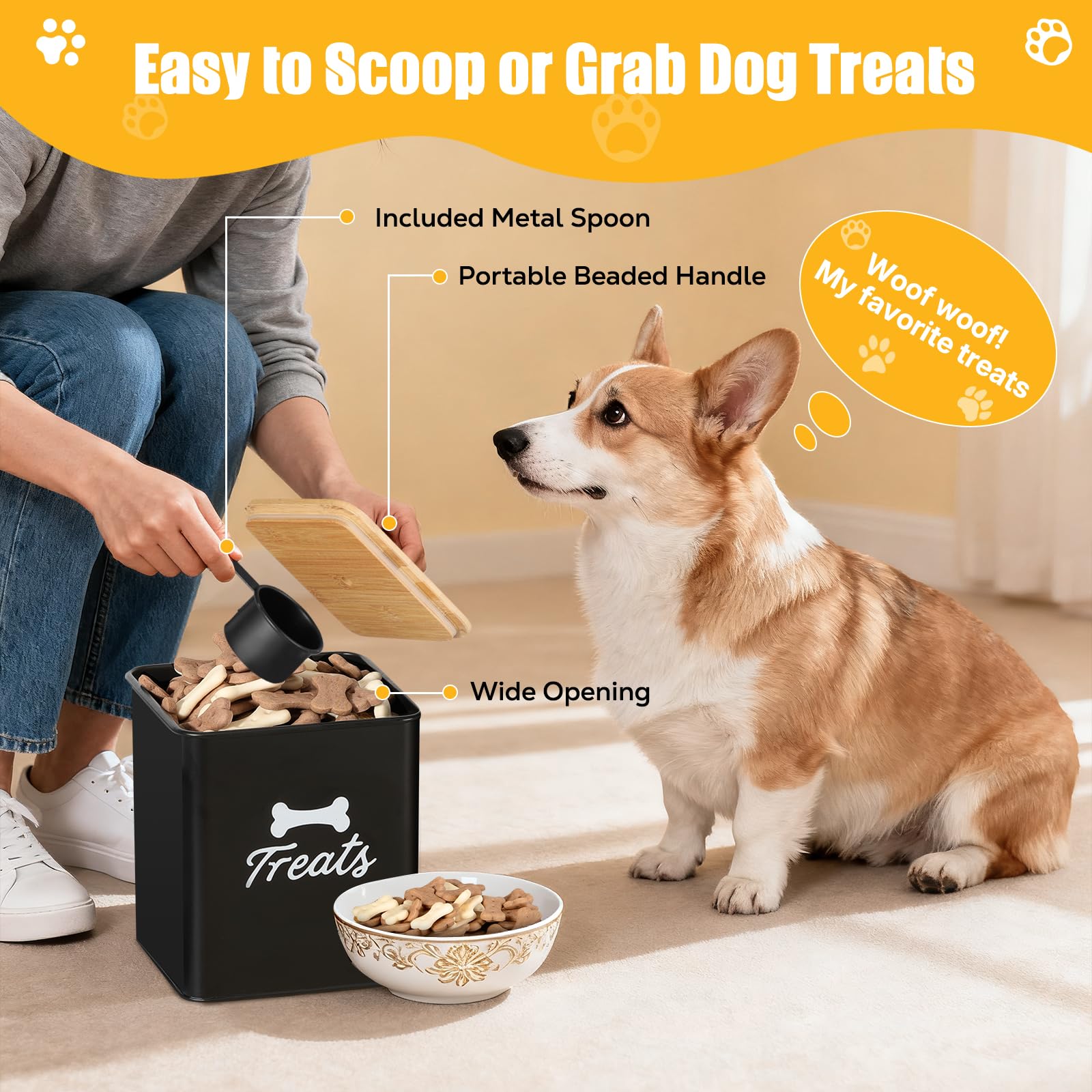 Tivray bamboo lid provides odor-free storage and a natural touch.