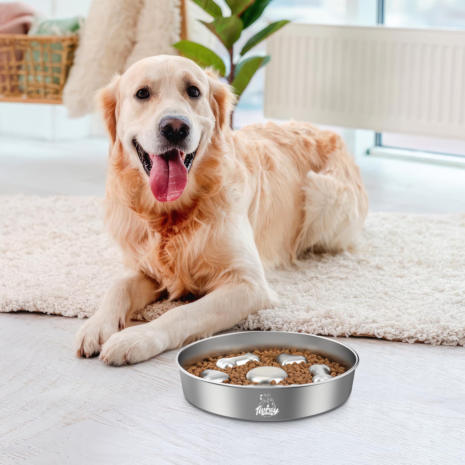 Tivray non-slip base supports stable use on any floor surface.