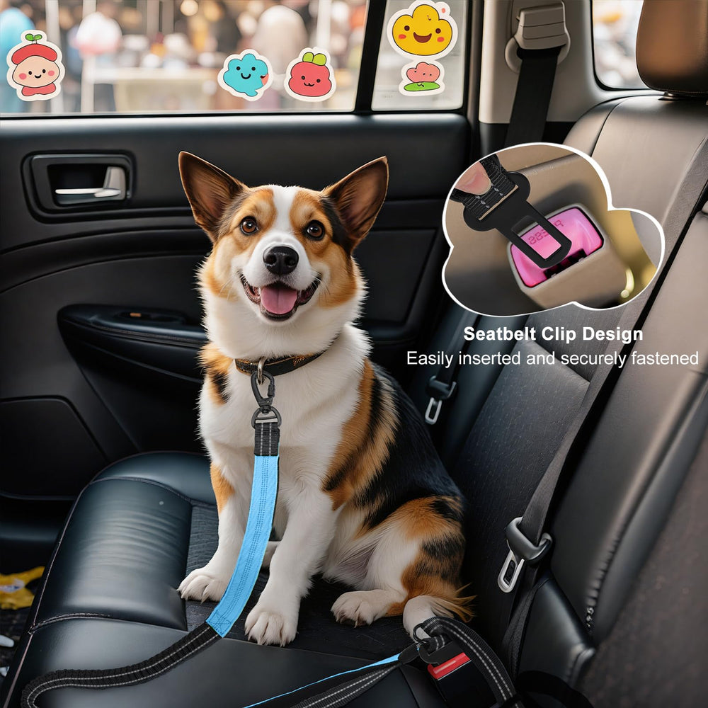 Tivray bungee car seatbelt design helps keep dogs safe during car rides.