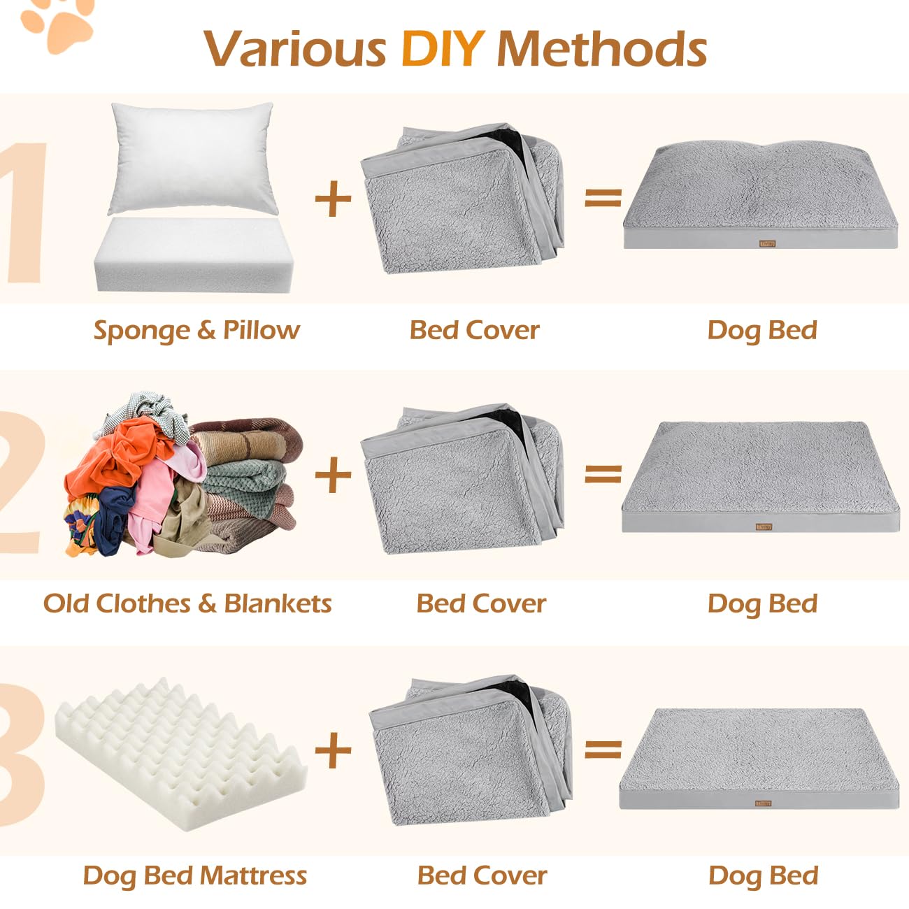 Tivray dog bed cover easy-clean design supports machine washing for quick care