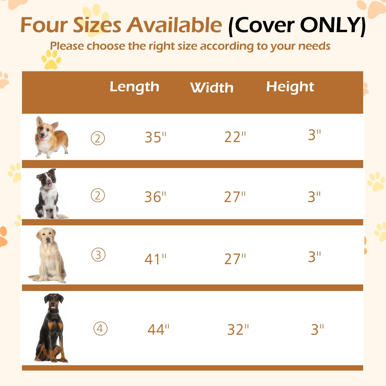 Tivray dog bed cover non-slip bottom keeps the bed in place during use