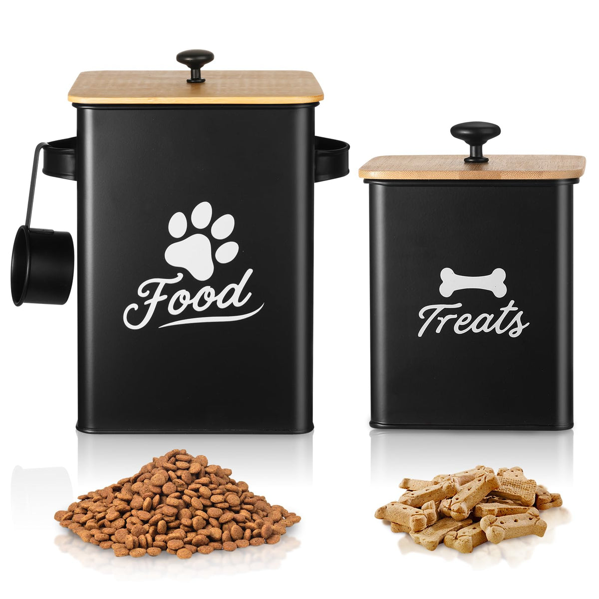Tivray dog treat container large jar with airtight lid keeps treats fresh and organized.