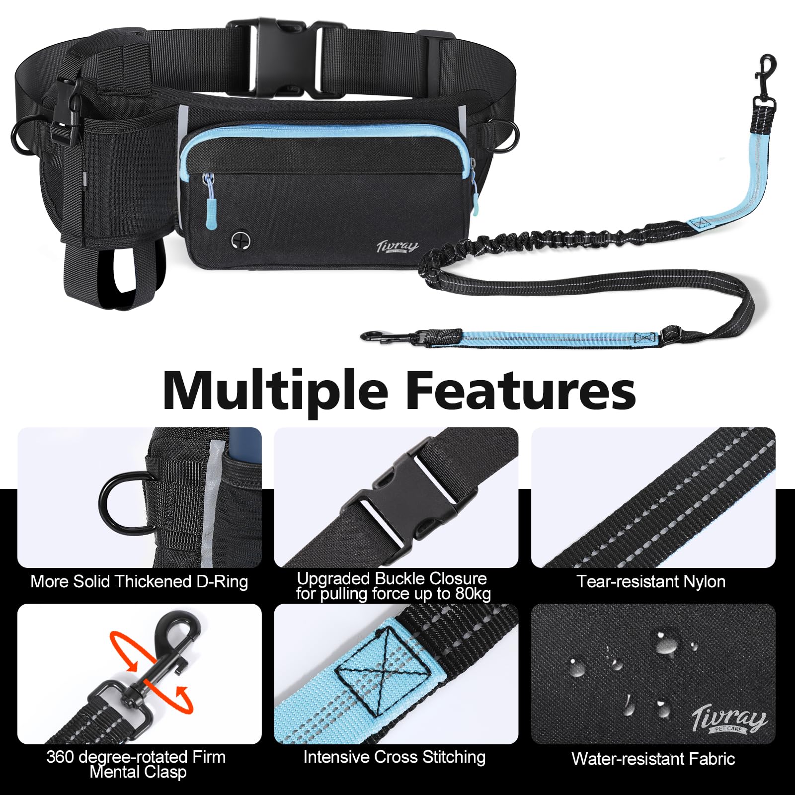 Tivray padded-handle with soft foam offers comfortable grip during long walks.