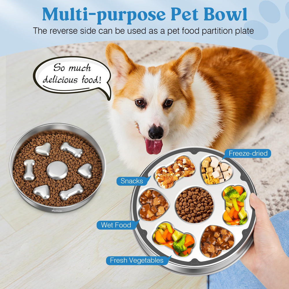 Tivray reverse-side partition adds versatility for dry or runny foods.