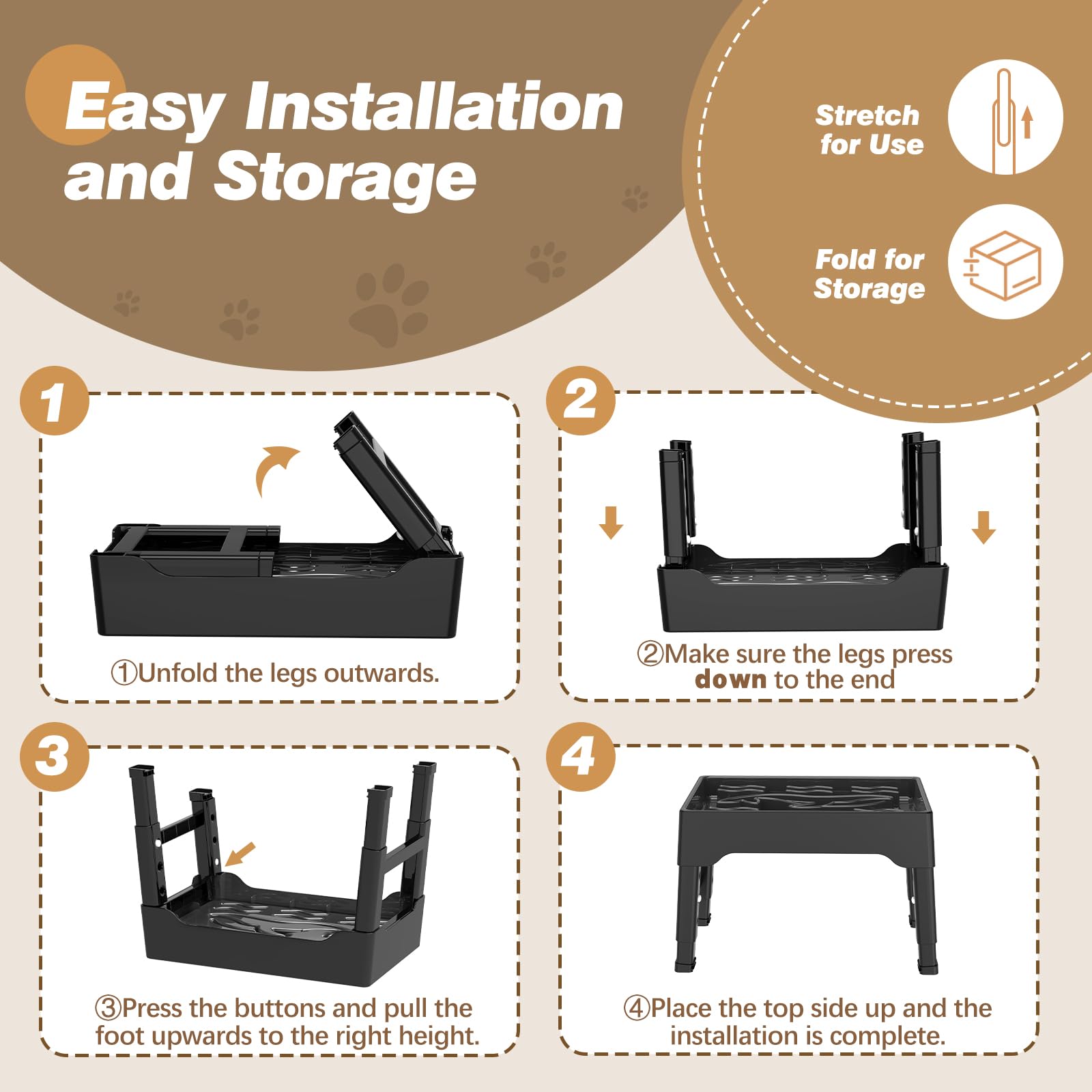 Tivray anti-slip rubber pads keep feet steady during meals