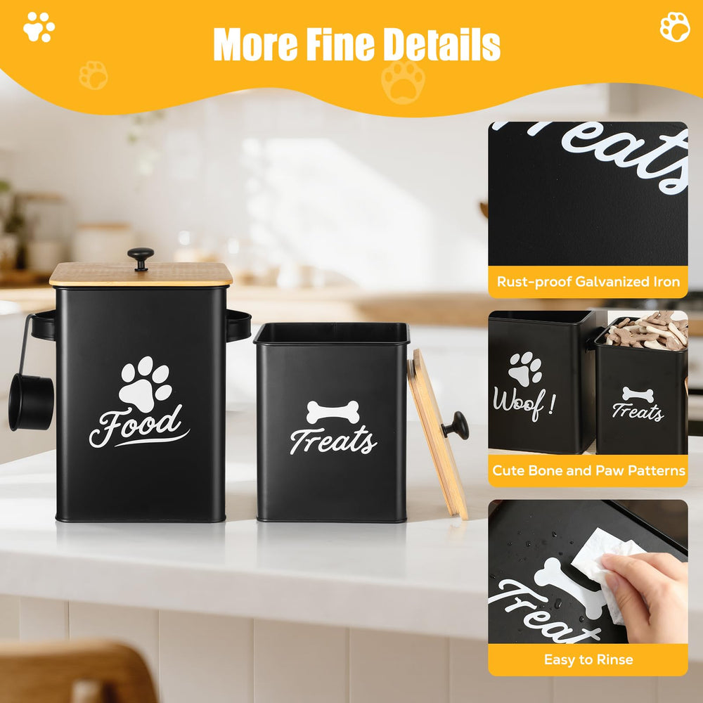 Tivray wide-opening canister makes scooping dog food quick and mess-free.