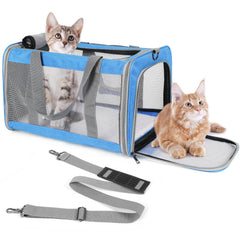 TIYOLAT pet carrier top ventilation enables calm travel