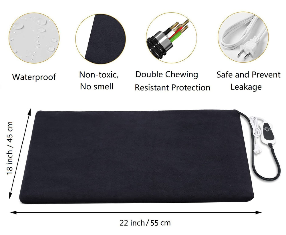 TJOY pet heating pad timer settings enable hands-free warmth scheduling.