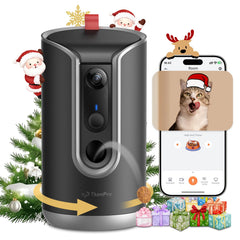 TKENPRO 2K pet camera front view for remote monitoring and peace of mind.