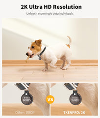 TKENPRO night-vision capability captures clear pets after dark for safety and fun