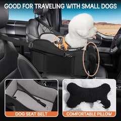 TKYZ console seat allows small dogs to peek outside while staying safe.