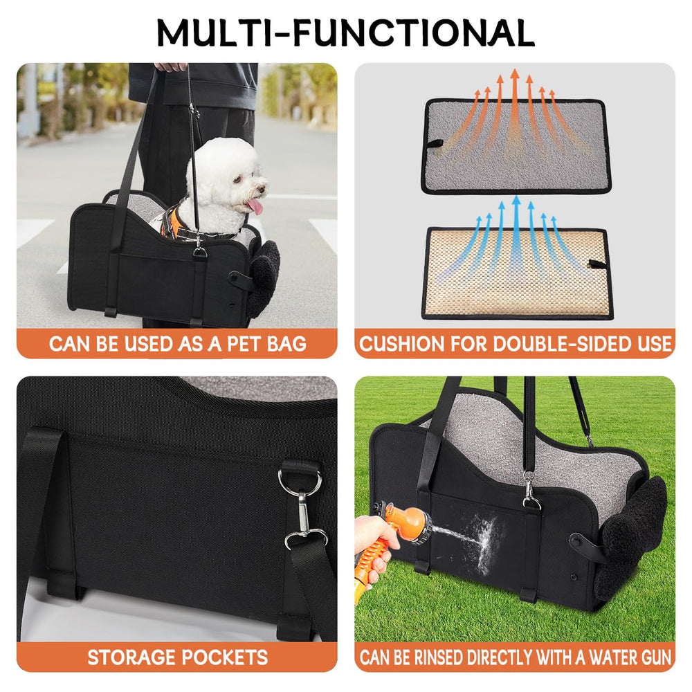 TKYZ center console dog car seat edge design creates extra space for pets.
