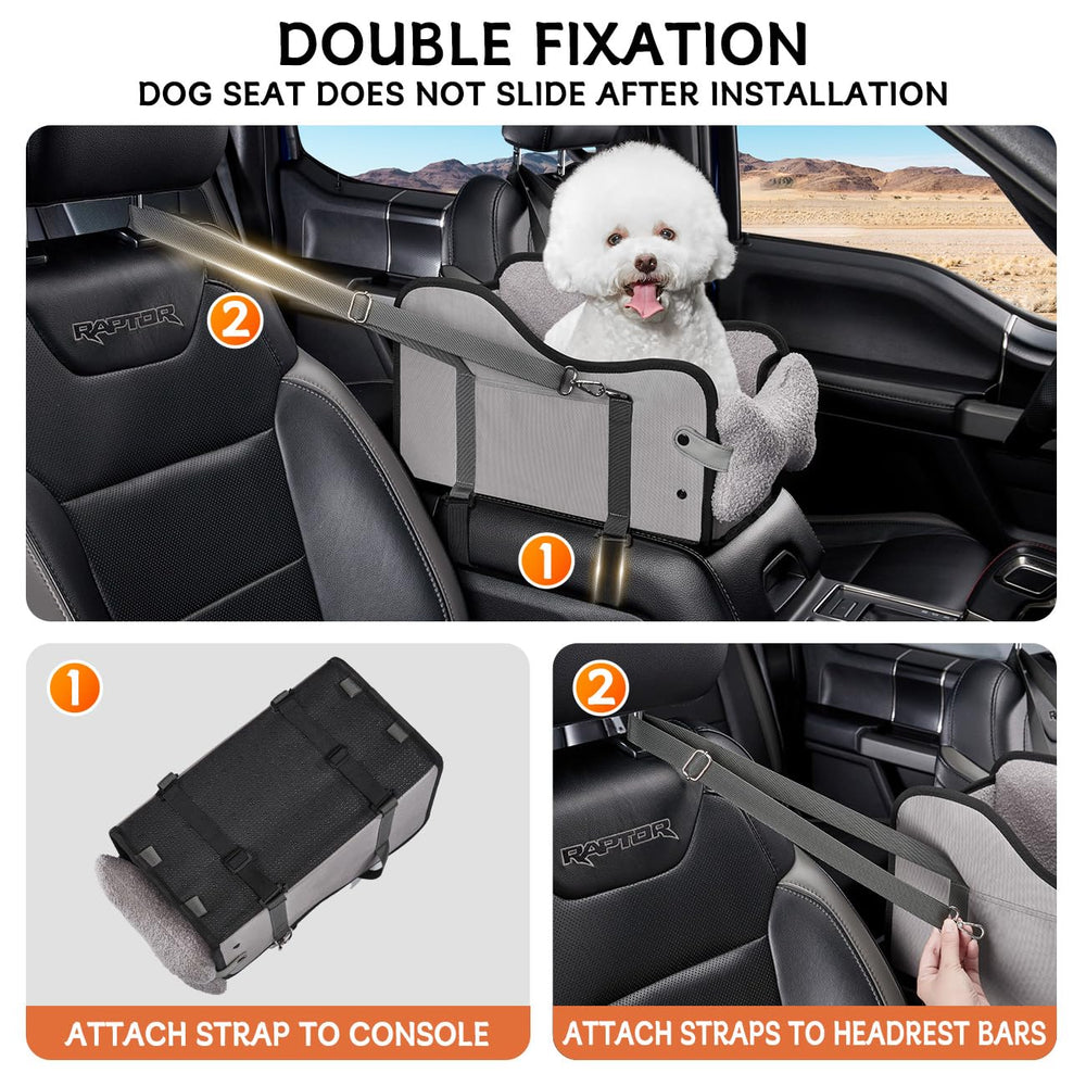 TKYZ center console dog car seat gray large space for comfortable lounging