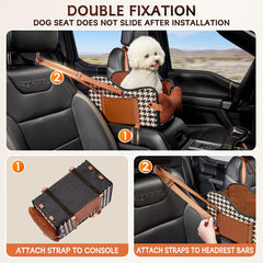 TKYZ center-console dog car seat ample space lets dogs stretch.