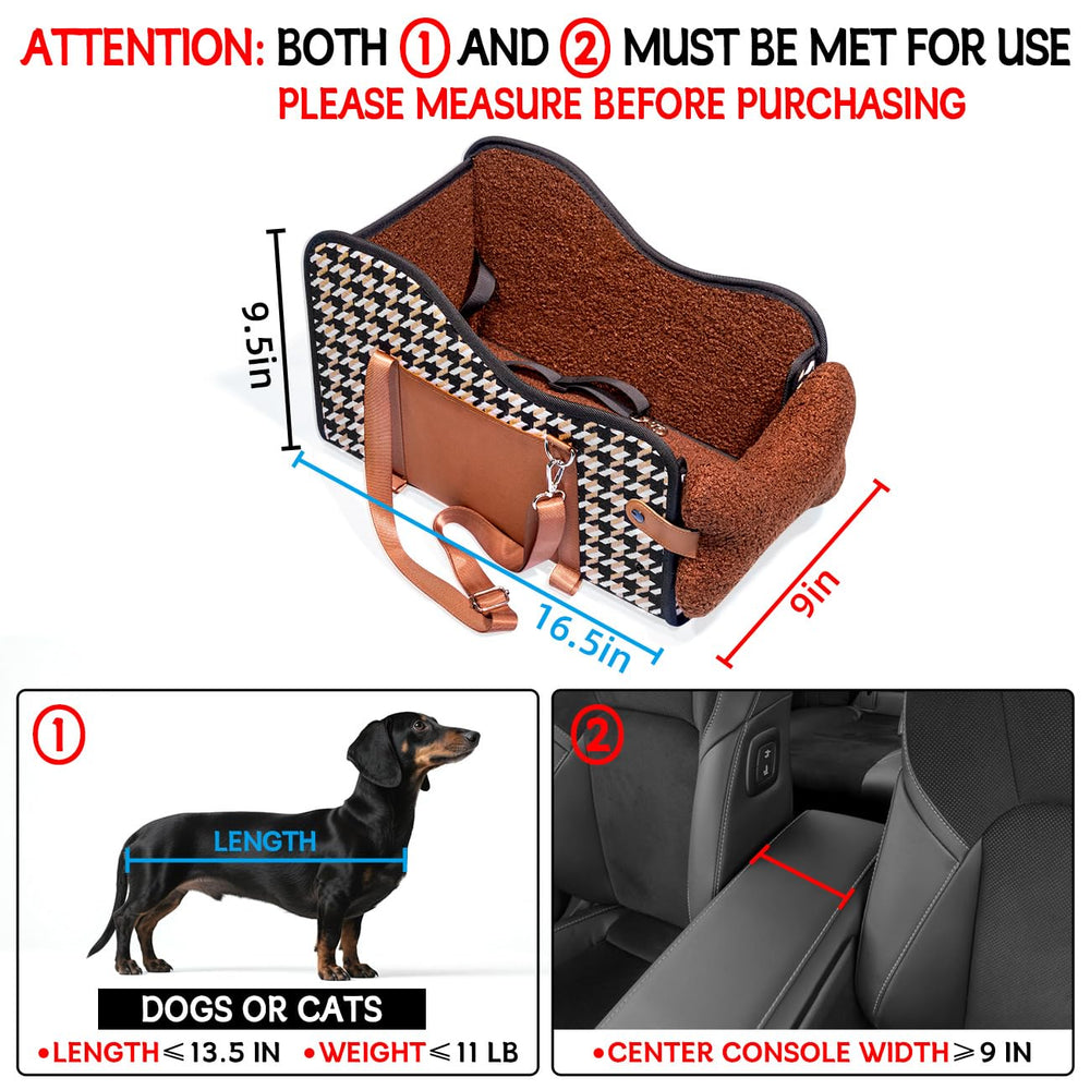TKYZ center-console dog car seat sturdy build provides a secure ride.