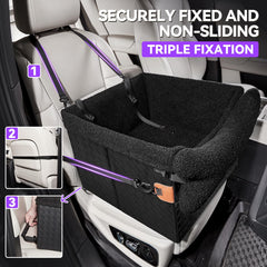 TKYZ dog car seat soft bed emphasizes plush comfort for pups
