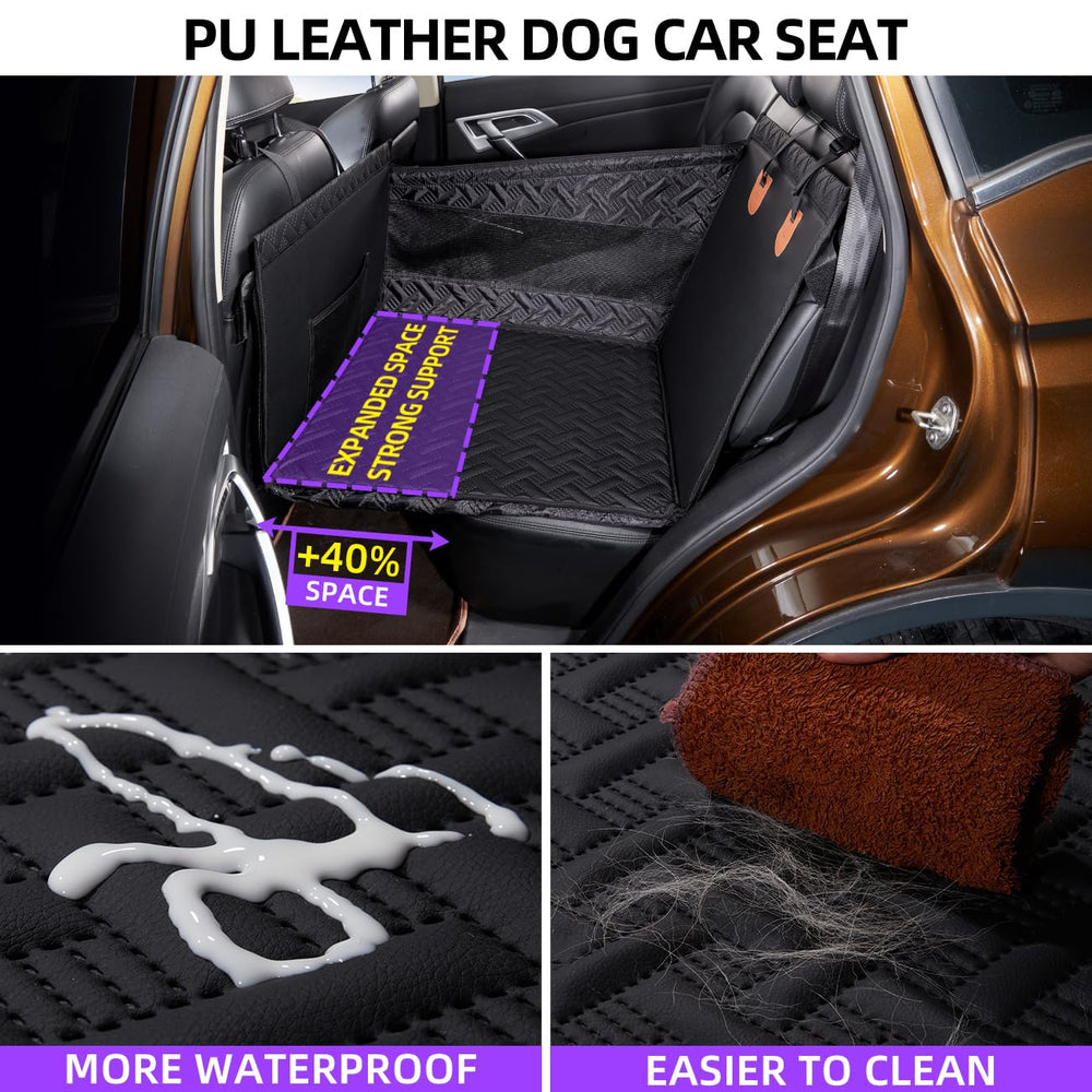TKYZ dog-seat extender in-use demonstrates expanded backseat space.