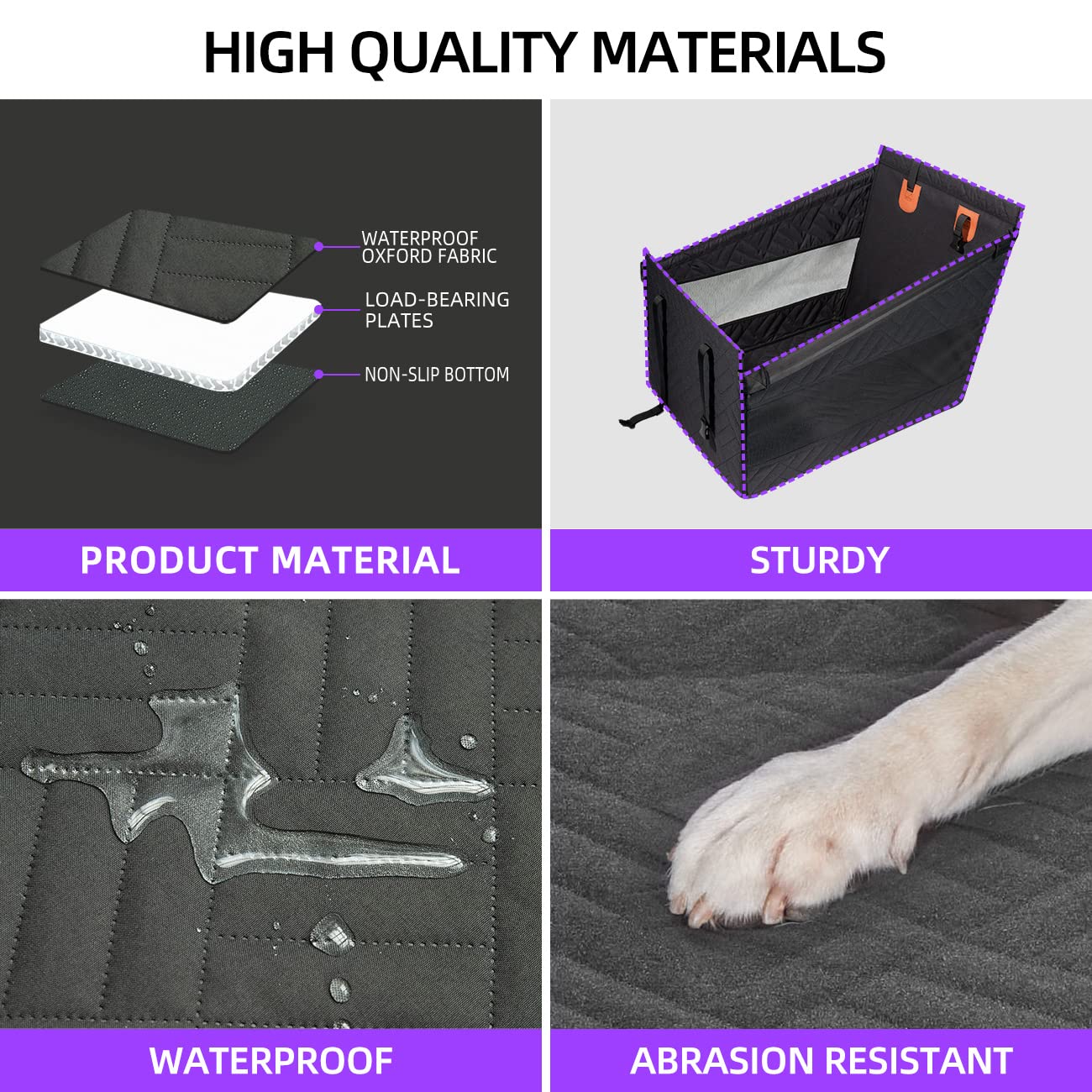 TKYZ dog seat nonslip edge detail emphasizes stability on the move.