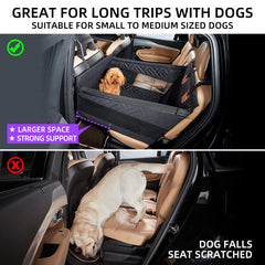 TKYZ medium dog car seat extended back space supports longer trips with pets.