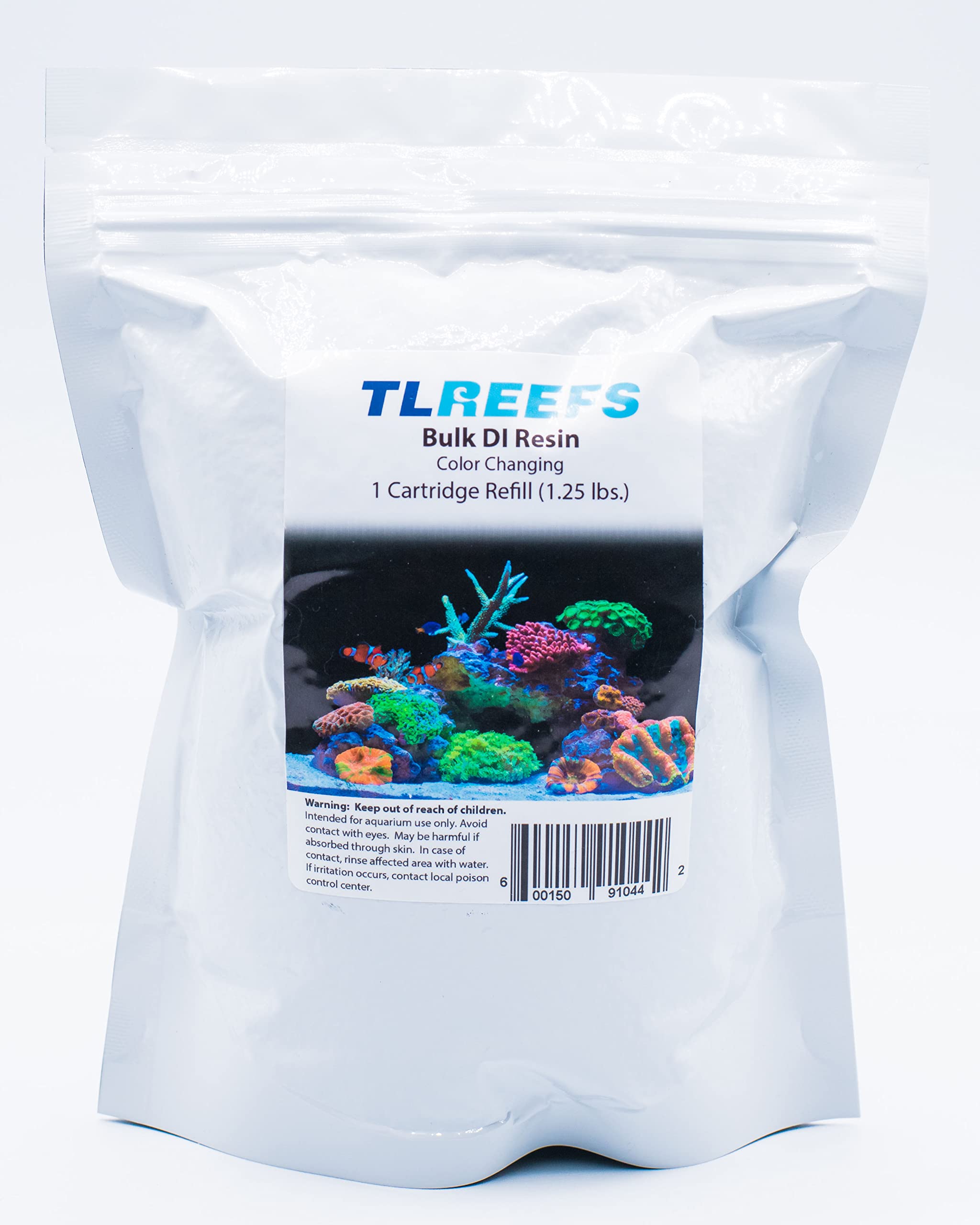 TL Reefs DI resin vacuum-sealed packaging preserves freshness and shelf life.