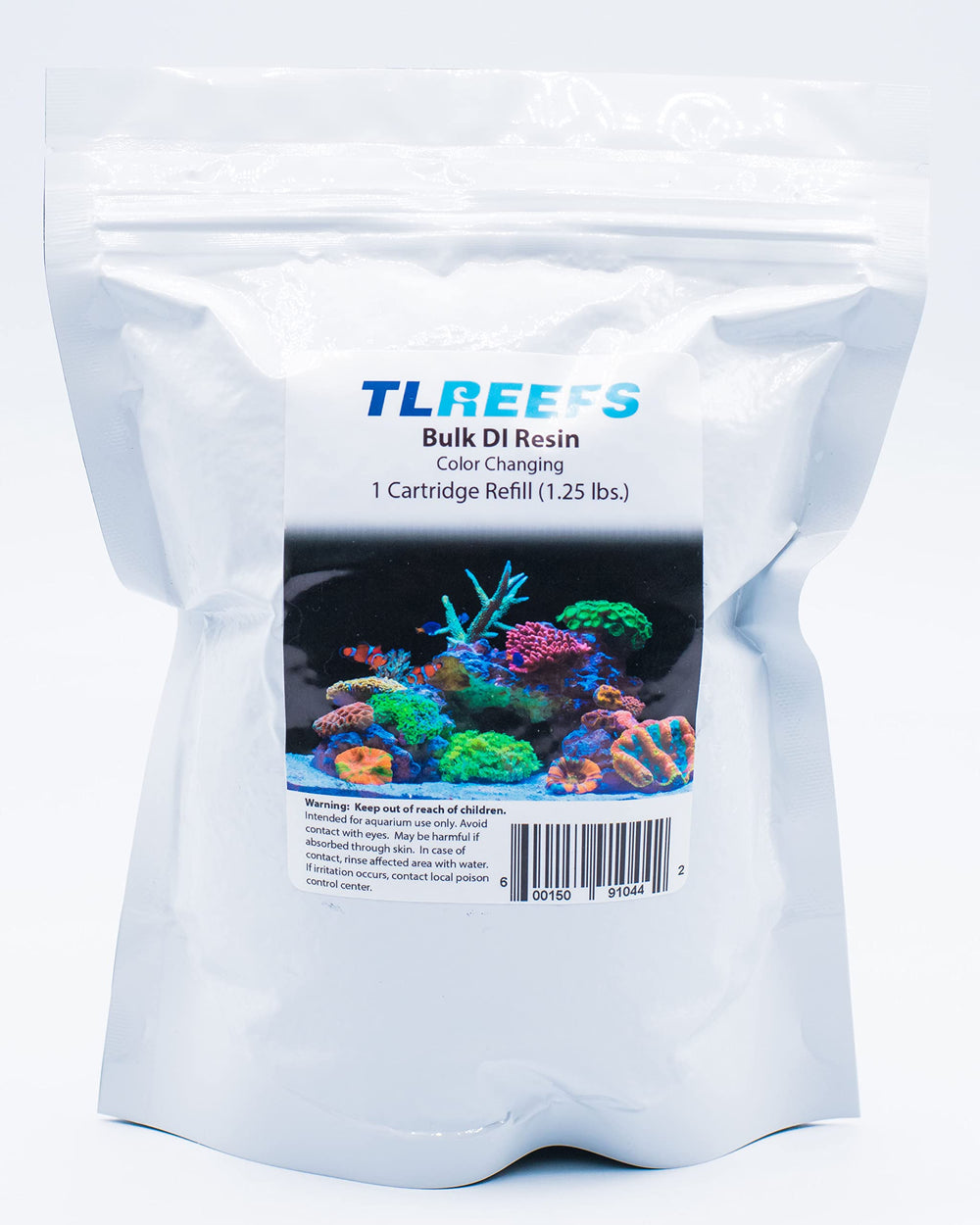 TL Reefs DI resin vacuum-sealed packaging preserves freshness and shelf life.