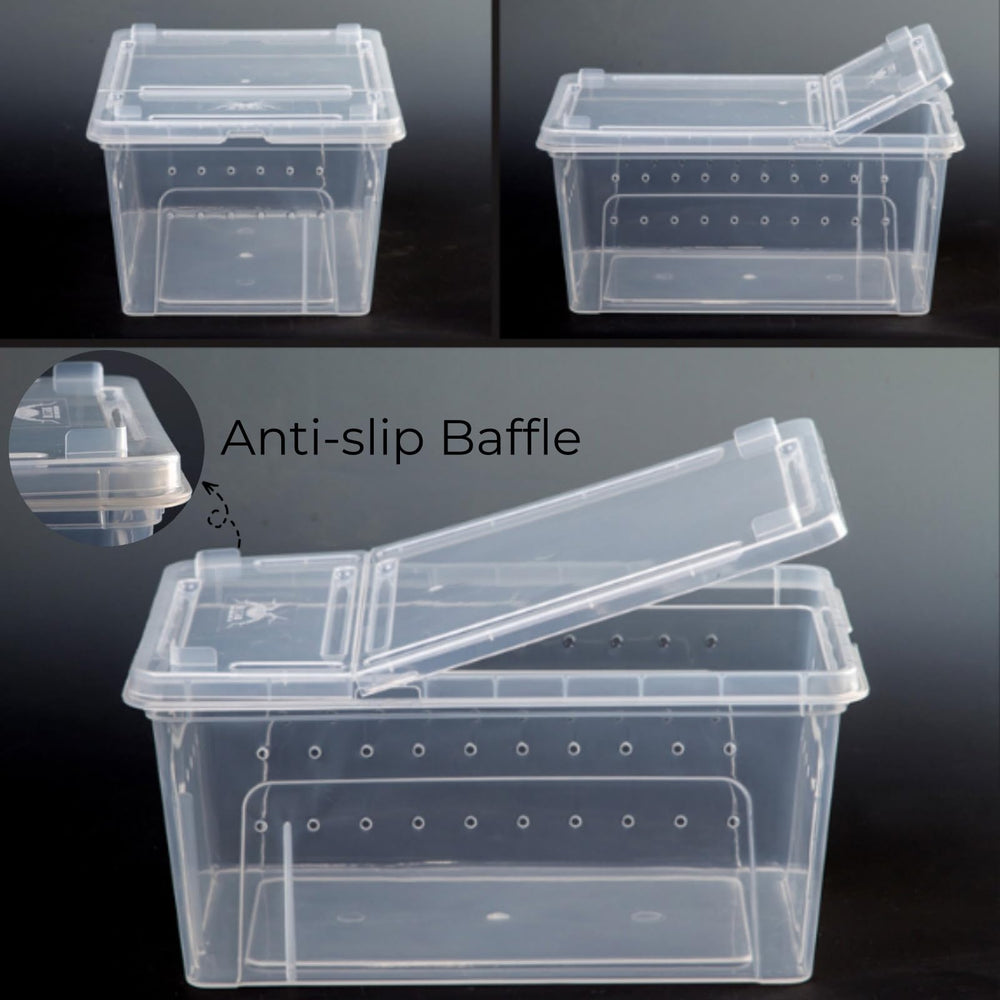 Tlence transparent reptile box provides 360-degree visibility for monitoring your pet.