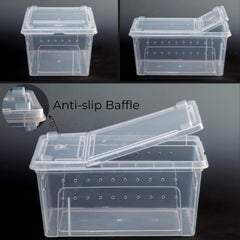 Tlence transparent reptile box provides 360-degree visibility for monitoring your pet.
