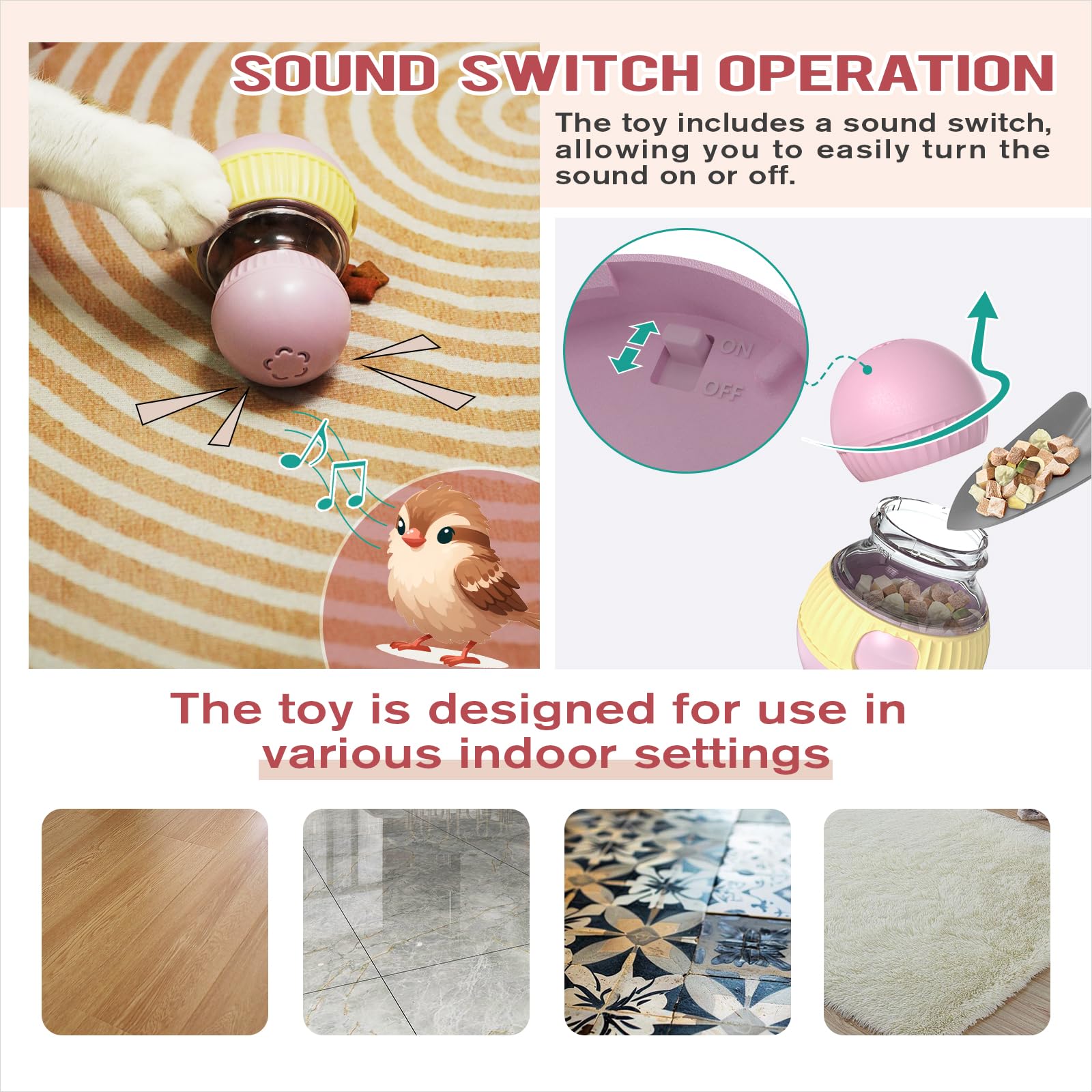 TLKNG safe ABS plastic keeps playtime worry-free and pet-friendly.