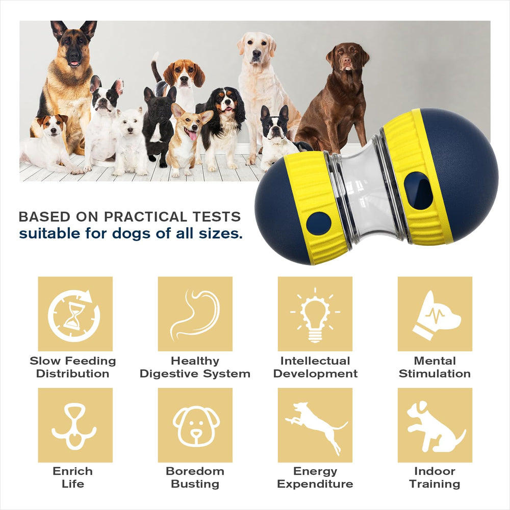 TLKNG juguete enriquecimiento perro doble esfera, ideal para entretenimiento y estimulación mental.