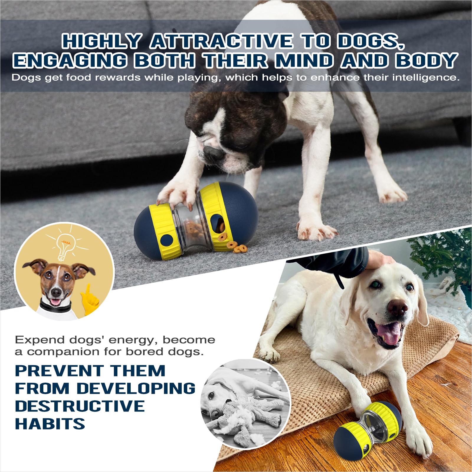 TLKNG materiales seguros sin BPA para perros, duradero y seguro para mordisqueo.