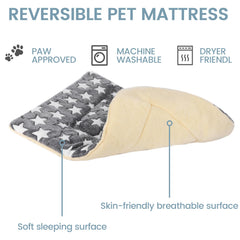 TMbsfatn dog bed grey inside crate offers extra cushioning