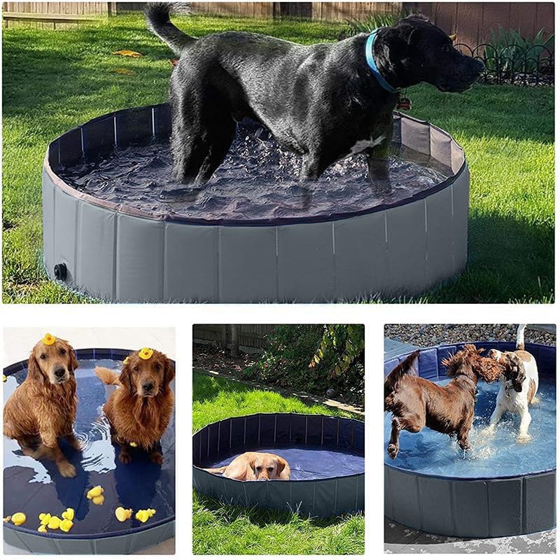 TMbsfatn foldable dog pool drain spiral for quick water release
