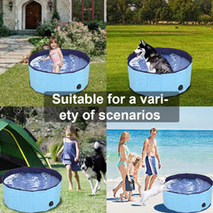 TMbsfatn foldable dog pool ready for splash fun.