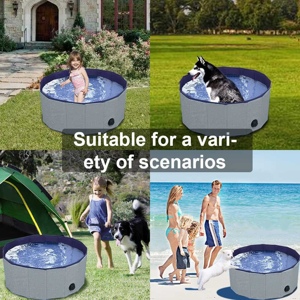 TMbsfatn dog pool used outdoors for beach and backyard play