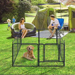 TMEE dog playpen sixteen-panel configuration for customizable shapes
