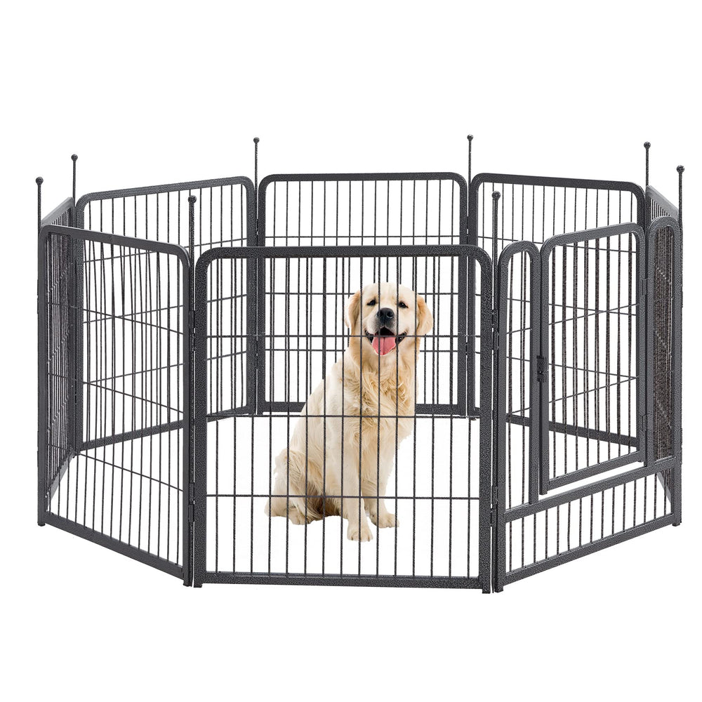 TMEE dog playpen eight-panel assembly for quick, safe setup