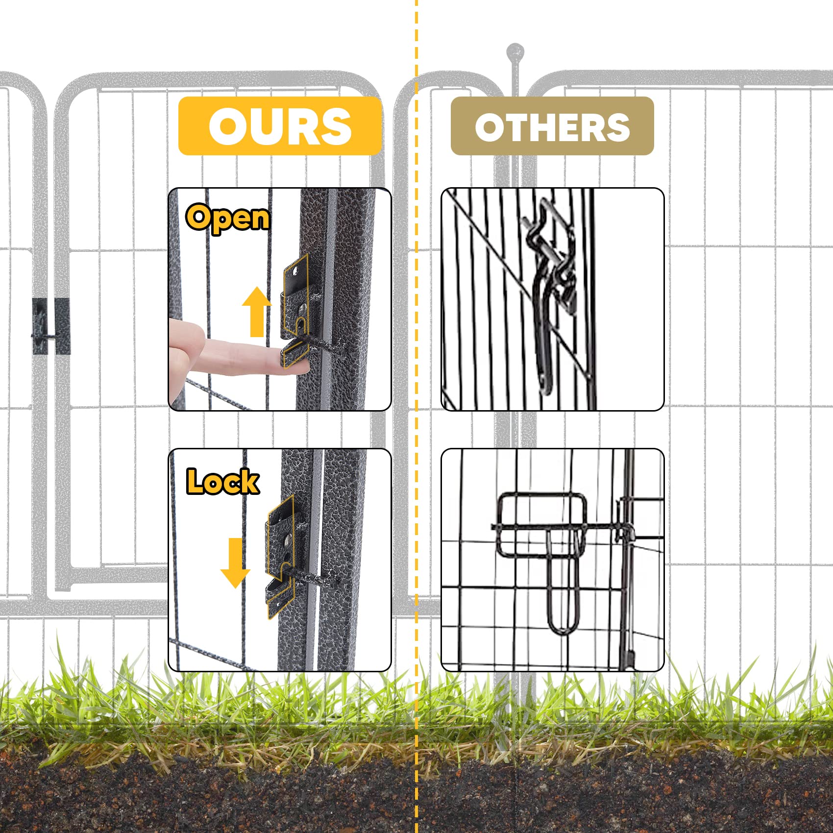 TMEE dog playpen outdoor yard use provides spacious play area