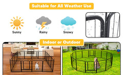 TMEE dog playpen stakes with ball tips minimize injury risk
