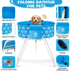 Tmkit dog bathtub safety lock engaged for safer bath sessions.