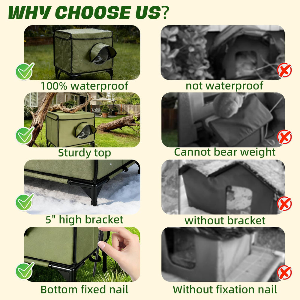 TNELTUEB cat-house-hookloop-cleaning enables quick interior access.