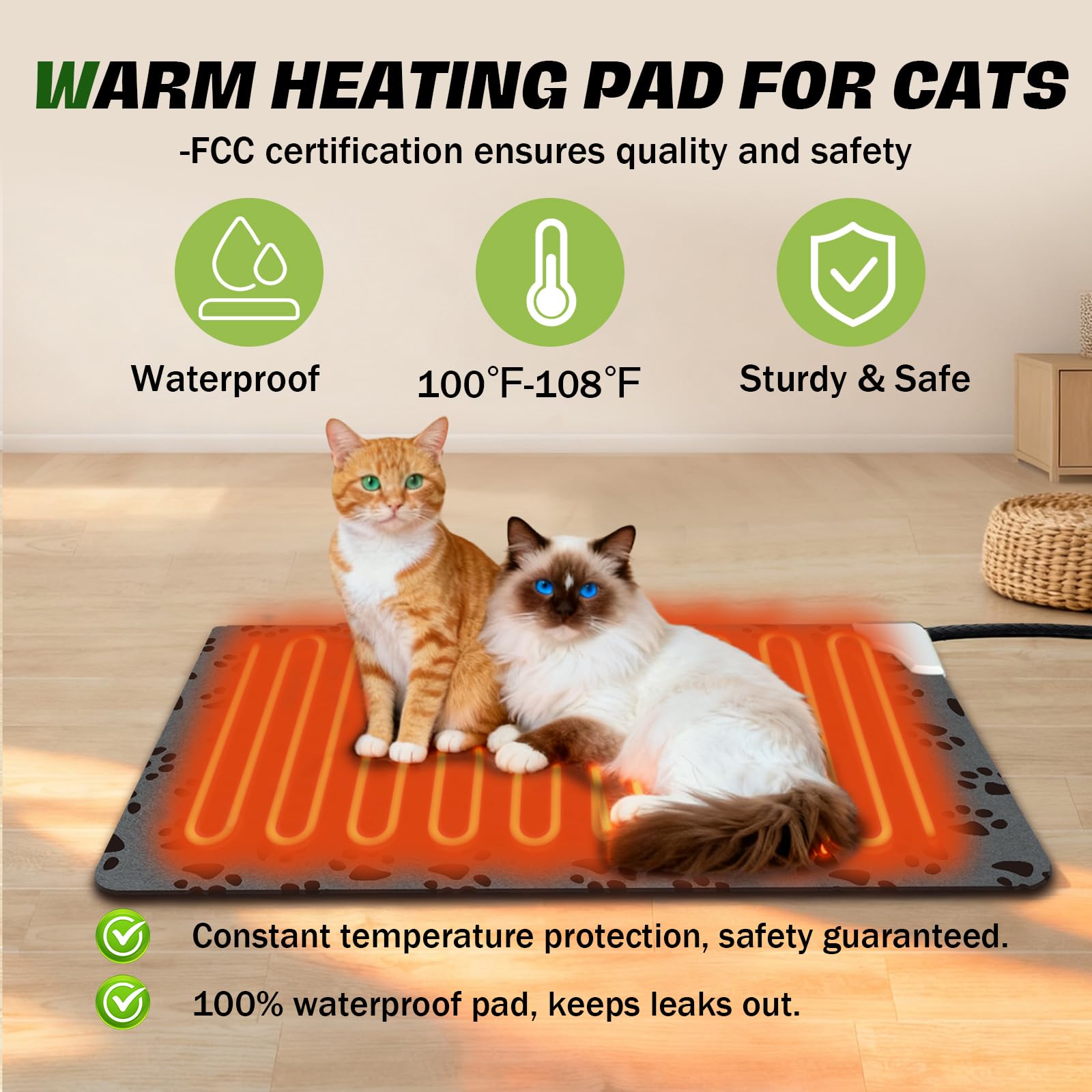 TNELTUEB heated-cat-house-insulation-closeup showcases 5-layer warmth insulation.
