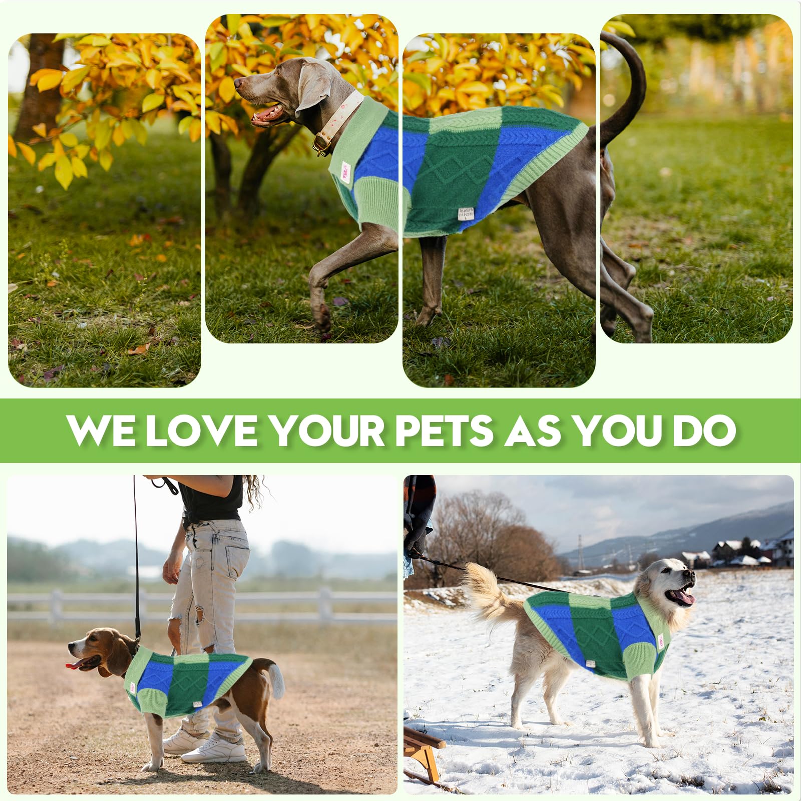 To a Turn pullover dog sweater care-friendly fabric for easy washing