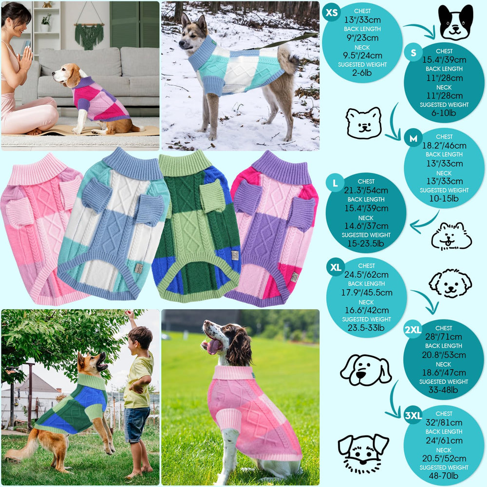 To A Turn turtleneck dog sweater blue group M daily wear for everyday warmth.
