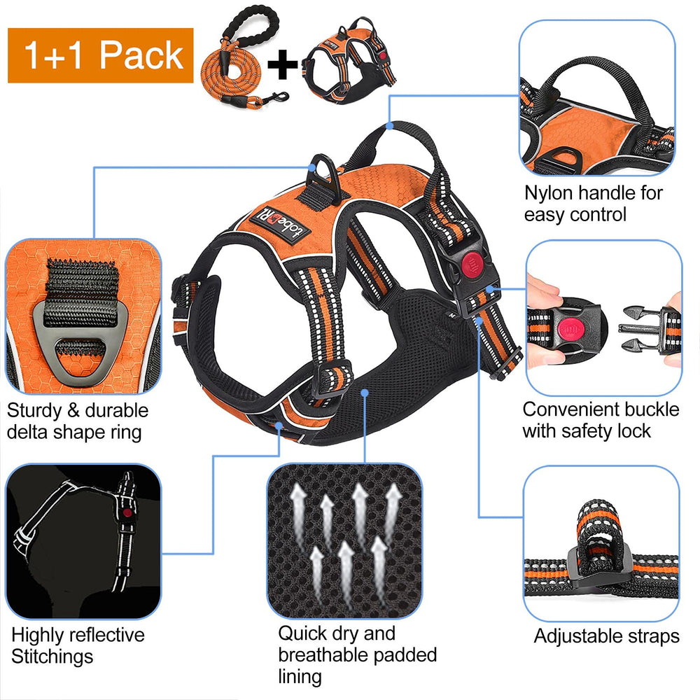 tobeDRI Free heavy-duty 5ft leash included with harness